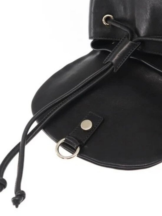 Jimmy Choo Studs Backpack Leather Black Gold Auth ka1552 main image 8